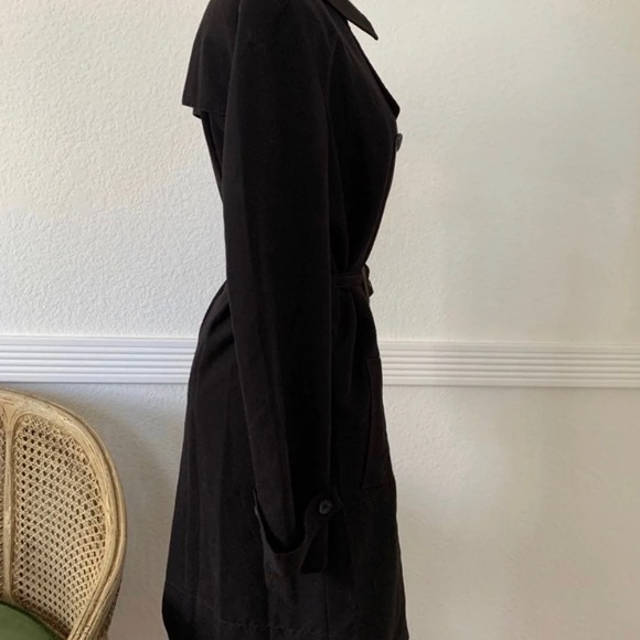 Joe’s Jeans Black Trench Coat - Picture 6 of 11